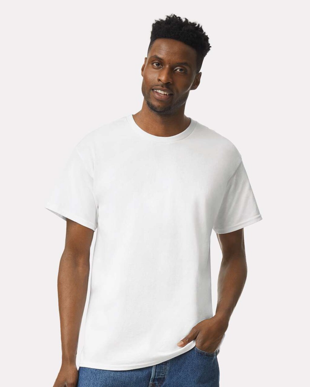 24 Pack: Crewneck Short Sleeve Ultra Cotton T-Shirt Bulk Blank Tees for Printing, Workwear & Events